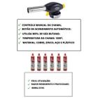 Kit Maçarico Culinário Gourmet Cozinha Hobby + 6 Refil Etaniz