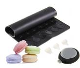 Kit Macaron Molde Silicone 48 Cavidades Com Dosador 3 Bicos