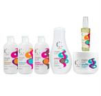 Kit Make Curl (Shampoo, condicionador, gelatina, soufflé, umidificador, serum oil) Amávia