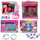 Kit Make Pulseiras Berloques Manicure e Maquiagens Polibrinq