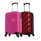 Kit Mala Pequena de Viagem Feminina Pink e Vinho Swiss Move