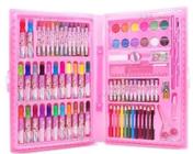 Kit Maleta Escolar Princesa Com 86 pçs Canetinhas Coloridas. - toys