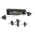 Kit Maleta Halteres Completa 50Kg Barra Anilha Dumbbell WCT