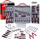 Kit Maleta Jogo de Ferramentas Cromadas Crv Automotiva 110 Peças Manuais Completo Worker