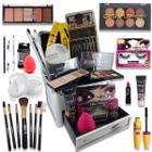 Kit Maleta Maquiagem Completa Profissional - Essencial Ruby Rose Portatil