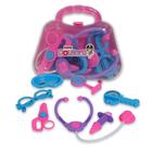 Kit Maleta Médica Infantil 7 Peças Didática Interativa Rosa - Paki Toys