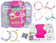 Kit Maleta Miçangas Infantil Para Montar Pulseiras Pingente - DM