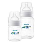 Kit Mamadeira Clássica Anti-Colic 125ml e 260ml Avent