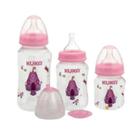 Kit Mamadeira Kuka Big Natural 330, 240, 150mL Frasco Capuz Tampa Disco