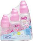 KIT Mamadeira LOLLY TIP 240ml + 150ml + 80ml Na Cor ROSA - Lolly (LOLNI)