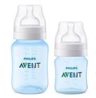 Kit Mamadeiras 125 e 260 ml Avent Classic azul