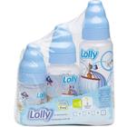 Kit Mamadeiras 240ml + 150ml + 80ml Azul Lolly