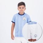 Kit Manchester City Maine Juvenil Azul e Branco