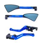 Kit Manete Esportivo Espelho Retrovisor Rizoma Moto Suzuki Gsr 750