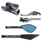 Kit Manete Manopla Retrovisor Hornet Cb600f Gravado a laser