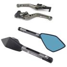 Kit Manete Retrovisor Kawasaki Z400 Todas Gravado a laser