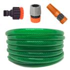 Kit Mangueira 15 metros Jardim 1/2 Trançada Reforçada Minas Plasticos + Esguicho rosca e Engate Rápido