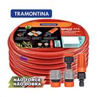 Kit Mangueira de Jardim Tramontina antitorção com suporte e esguicho - 5 Mts