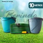 Kit Mangueira De Jardim Trançada + 2 Baldes 8 litros Free