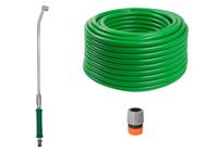 Kit Mangueira Verde Pet 1/2" 10 Metros Com Esguicho E Engate