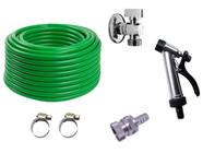 Kit Mangueira Verde Pet 10 M Com Engate Torneira E Esguicho