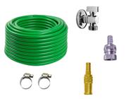 Kit Mangueira Verde Pet 25 M Com Torneira, Esguicho, Engate