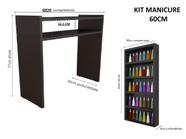 KIT Manicure Mesa 60cm+expositor de esmaltes 30X60X6 PR