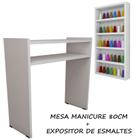 KIT Manicure Mesa 80cm+expositor de esmaltes 30X60X6 BR