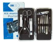 Kit Manicure Portátil Cortador Unha Pinça Tesoura Alicate Lixa Desencravador Luatek LMF-1118