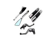 Kit Manopla Fechada Jupiter Retrovisor TM2 Manete Fazer Lander Crosser Tenere