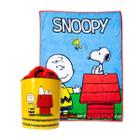 Kit Manta e Balde de Pipoca 5L Snoopy Oficial