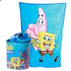 Kit manta e balde de pipoca Bob Esponja cineminha