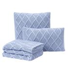 Kit Manta Sofá Cama Casal + 2 Capas 50X50 Paris Azul