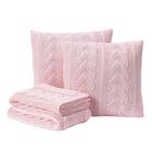 Kit Manta Sofá Cama King + 2 Capas 45X45 Viena Rosa