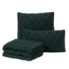 Kit Manta Sofá Cama Solteiro + 2 Capas 45X45 Paris Verde - Five Star Malhas