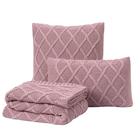 Kit Manta Sofá Cama Solteiro + 2 Capas 60X40 Paris Rose - Five Star Malhas