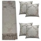 Kit Manta Xale Grande Para Sofá E Cama Com 4 Capas de Almofada