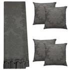 Kit Manta Xale Grande Para Sofá E Cama Com 4 Capas de Almofada