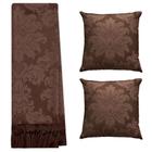 Kit Manta Xale Grande Para Sofá E Cama Protetora Com 2 Capas de Almofada