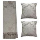 Kit Manta Xale para Sofá e Cama Jaquard com 2 Capas de almofadas