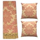 Kit Manta Xale para Sofá e Cama Jaquard com 2 Capas de almofadas