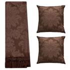 Kit Manta Xale para Sofá e Cama Jaquard com 2 Capas de almofadas