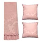 Kit Manta Xale para Sofá e Cama Jaquard com 2 Capas de almofadas