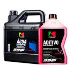 Kit Manutenção de Arrefecimento - Água 5l + 4 Aditivo Conc. Sintético Rosa KOUBE