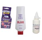 Kit maquiagem de terror sangue cenográfico + látex + massa