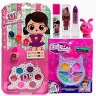 Kit Maquiagem Infantil Menina Batom Sombra Brilho Labial