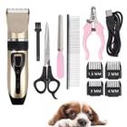 Kit Máquina de Tosa Profissional para Pets Cortador Recarregável e Potente