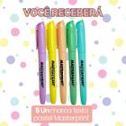 Kit Marca Texto 6 Cores Tons Neon Pastel - Escolha Seu Kit