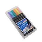 Kit Marcadores Artísticos Aquarelável CIS Dual Brush Tons Pastéis com 6 Cores