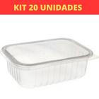 Kit Marmita Salada Plástico Pote Descartável 20un Freezer 200ml